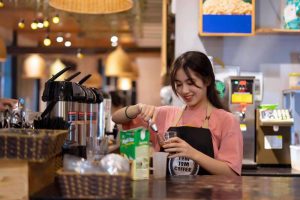 Mẫu áo đồng phục trà sữa