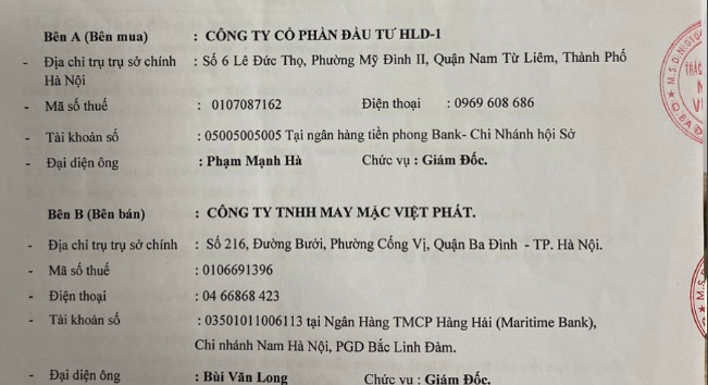 Hợp đồng cty HLD-1