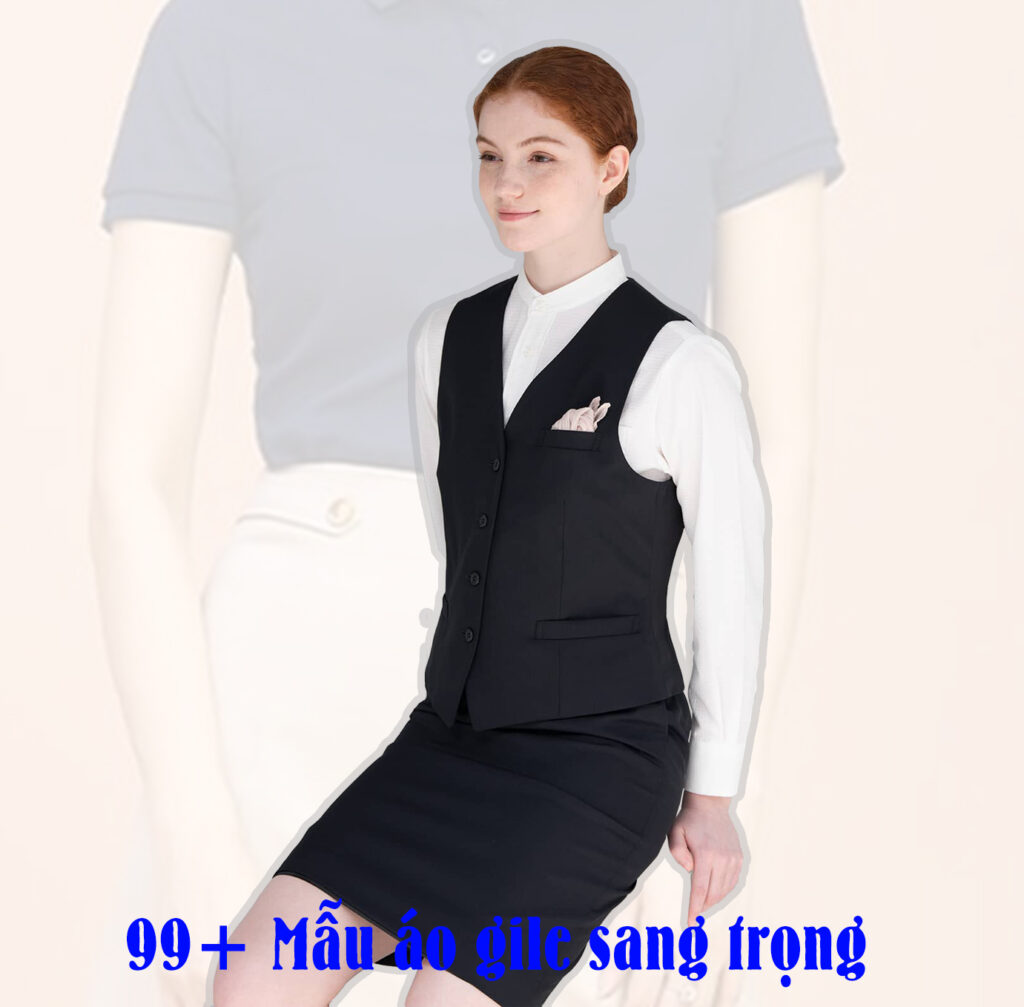 May đồng phục áo gile